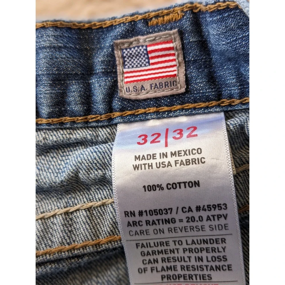 Ariat FR M4 Relaxed Boot Cut Jeans Mens 32x32 Blue Flame Resistant Work Denim